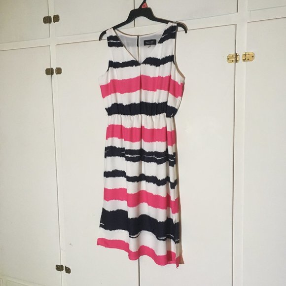 Black Label Dresses & Skirts - Black Label Blouson Striped Sleeveless Dress